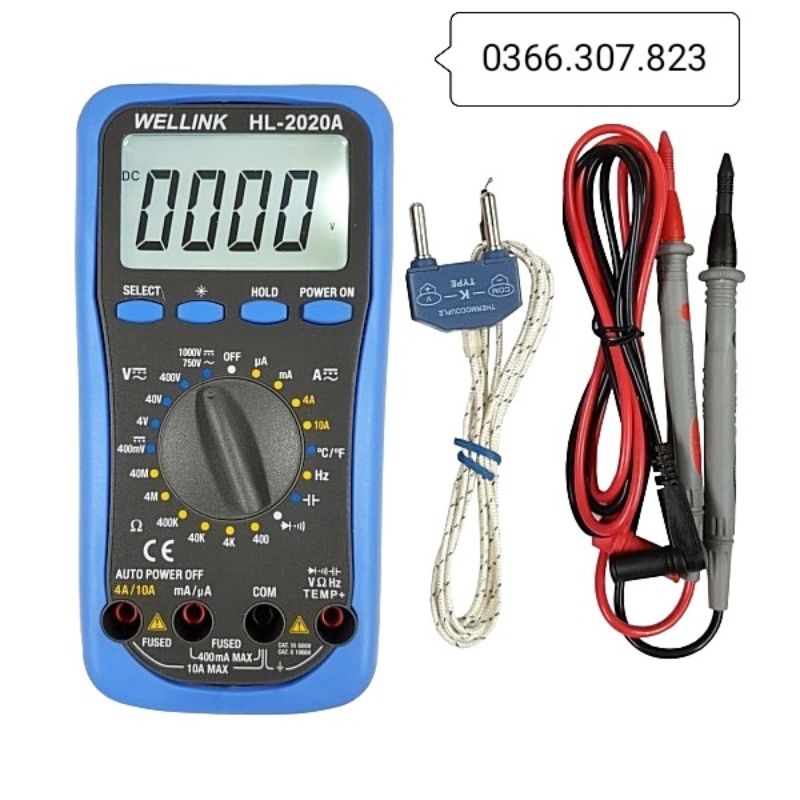Wellink HL-2020A VOM Đồng hồ vạn năng đo điện tử