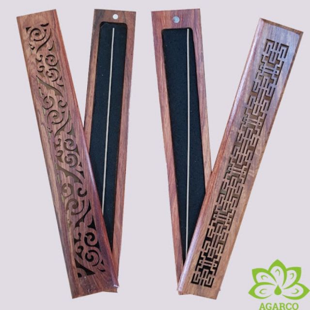 Combo hộp đốt trầm hương que và hộp đốt gỗ