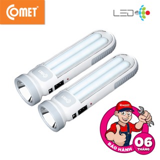 Đèn Pin Sạc Led Comet CRT454 6W kiêm đèn sạc, tay cầm liền thân (đẩy tay cầm lên khỏi thân khi sử dụng)