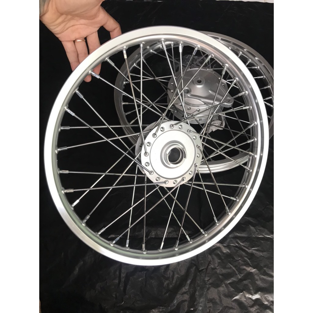 Bộ đùm wave s 110 zin trước đĩa sau thắng đùm vành nhôm căm crom loại 1 chất lượng thái lan kèm má đùm sau gắn như zin