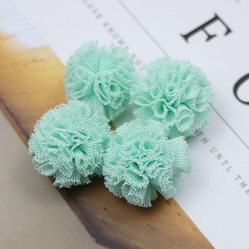 JARRED Dây Buộc Tóc Phối Ren Co Giãn Đính Bóng Lông Xinh Xắn