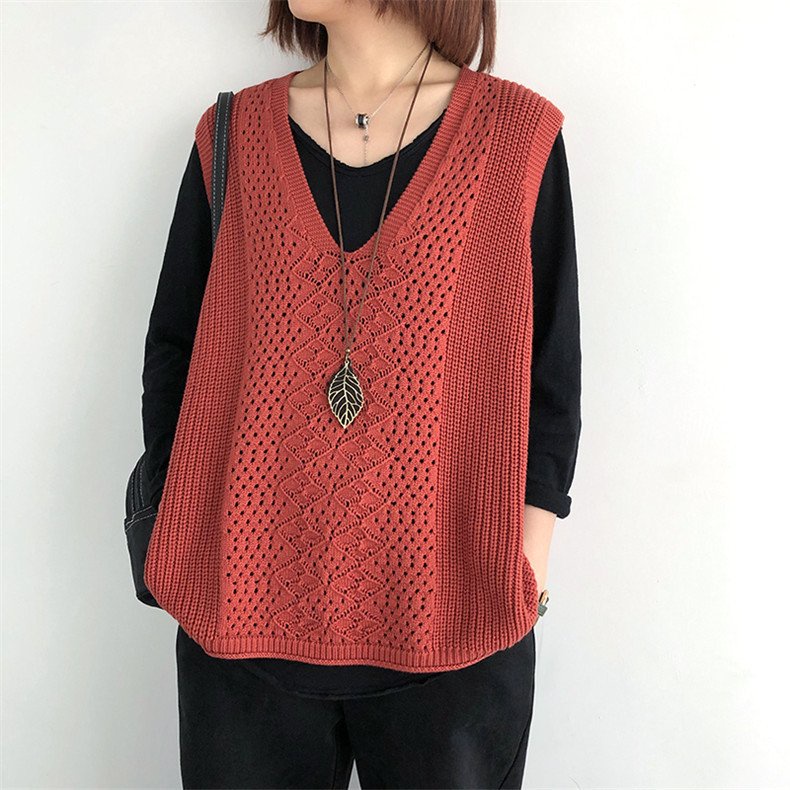 Áo gile len nữ, áo cardigan khoác ngoài cho mẹ GL04