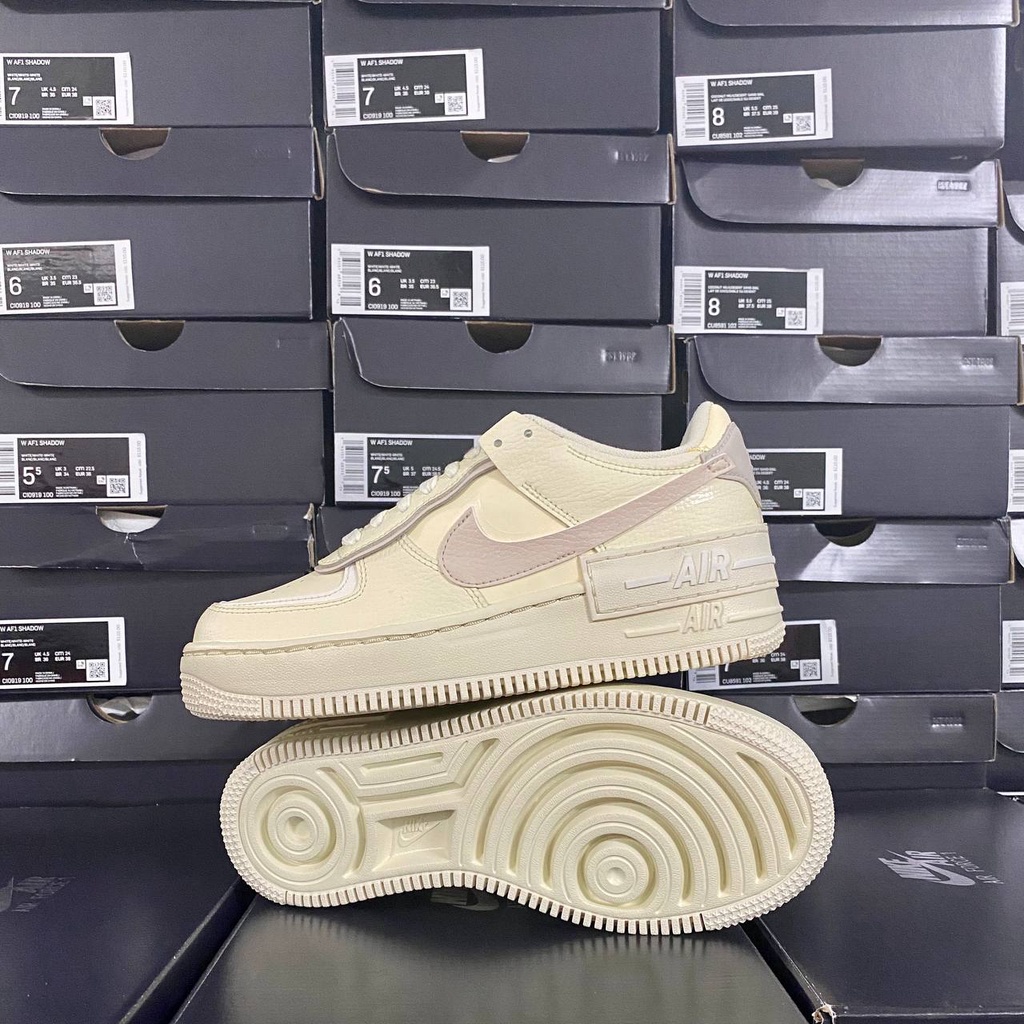 Giày Air Force 1 Shadow Coconut Milk Size 38 Thể Thao Thời Trang Màu Sữa Dừa Nữ Có Sẵn CU8591-102
