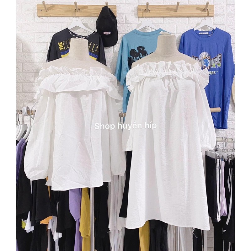 Set Áo - váy trễ vai chất đũi siêu xinh