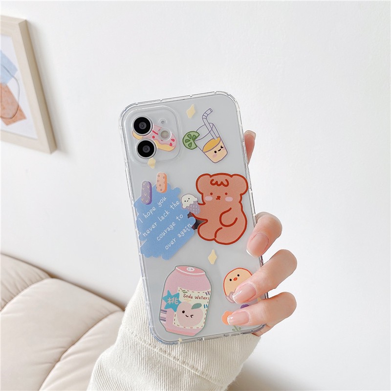 iPhone case for iPhone12 Pro Max 12 Pro 12 12 Mini 11 Pro Max 11 Pro 11 XS Max XR XS X 8 Plus 8 7 Plus Juice Bear TPU soft shell anti-drop phone case