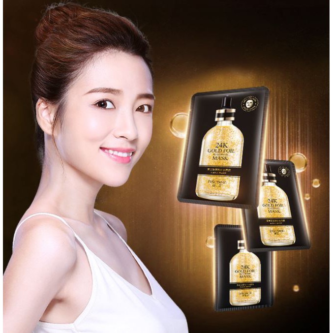 Mặt nạ 24K Bisutang - Gold Foil - Chống lão hóa - Tái tạo - Làm trắng và săn chắc da