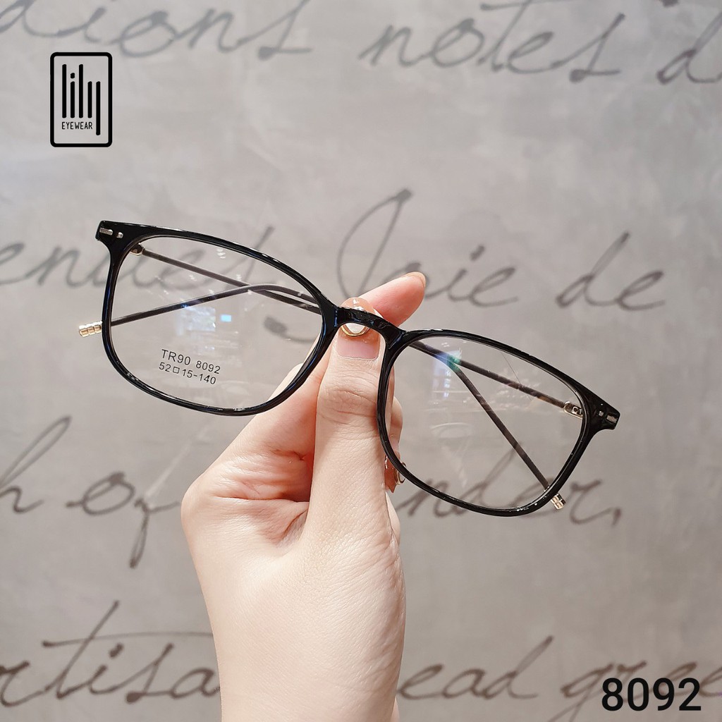 Gọng kính cận Lilyeyewear nam nữ, kiểu dáng mắt vuông, đa dạng màu sắc - 8092 | BigBuy360 - bigbuy360.vn