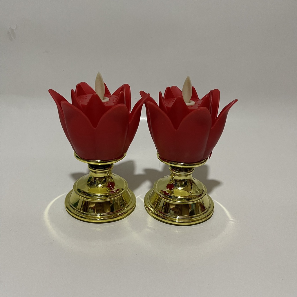 Nến điện tử hoa sen-hoa sen chân đế