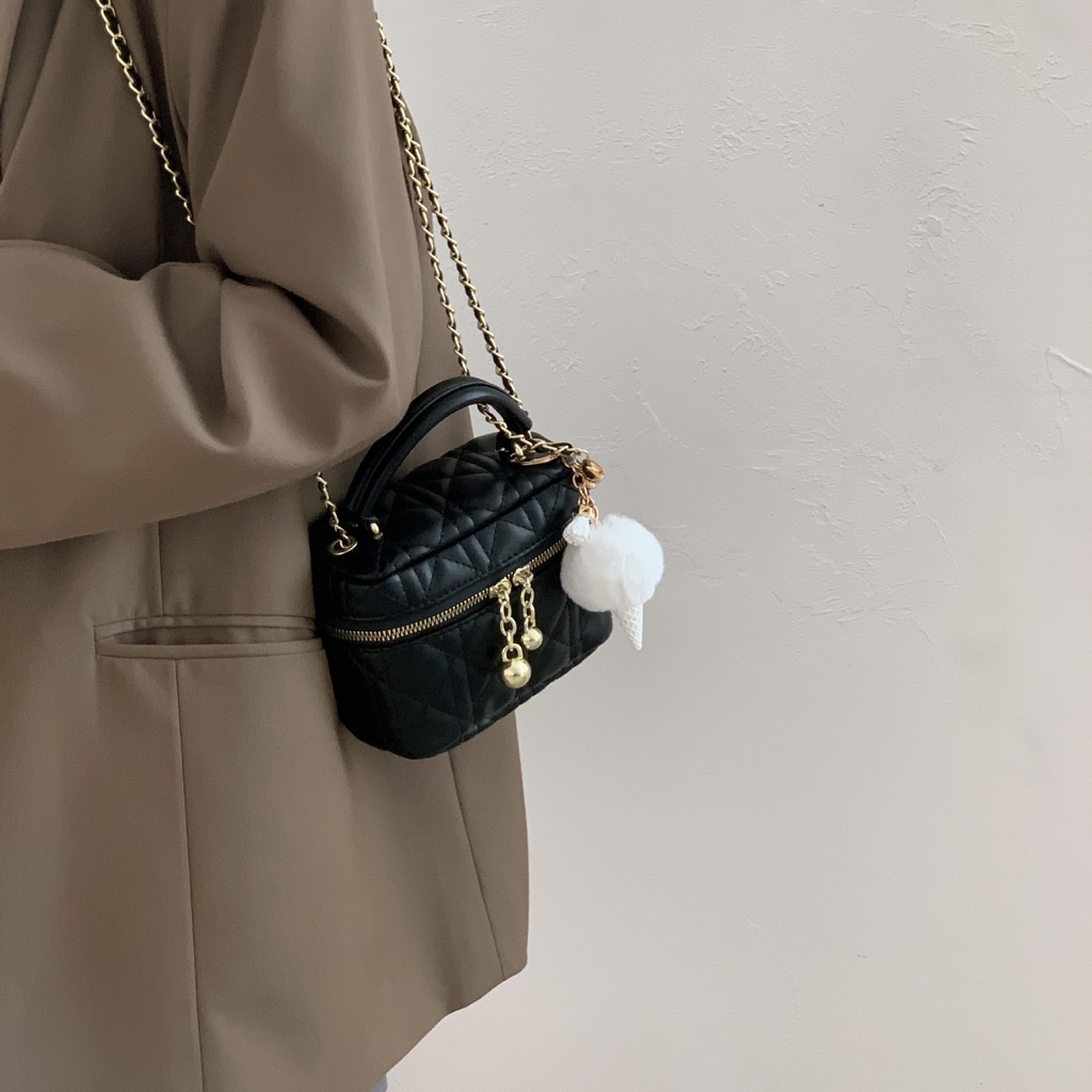 Fanli Túi Xách Da Đeo Vai Hình Vuông Cỡ Nhỏ Phối Dây Đeo Sợi Xích Thời Trang Chất Lượng Cao Cho Nữ