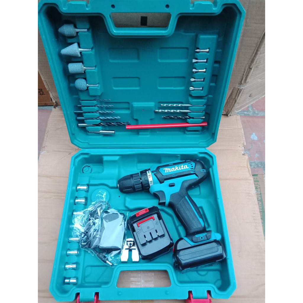 Máy khoan pin 12v (28) Makita DF331D pin vuông chuyên nghiệp may khoan pin 12v