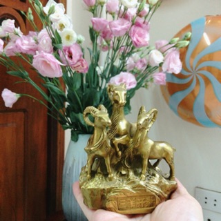 Tam dương khai thái bằng đồng. 3 con dê bằng đồng.