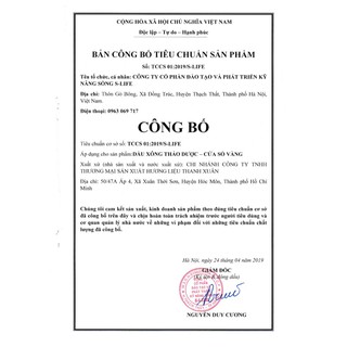 Tqa tinh dầu thảo dược cửa sổ vàng