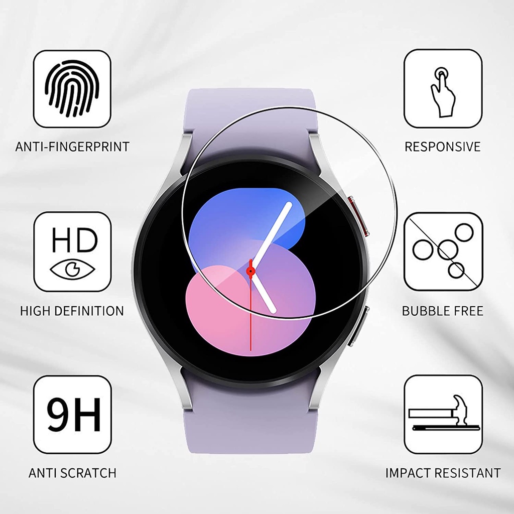 Kính Cường Lực 9H Trong Suốt Bảo Vệ Màn Hình Đồng Hồ Samsung Galaxy Watch 5 40MM 44mm