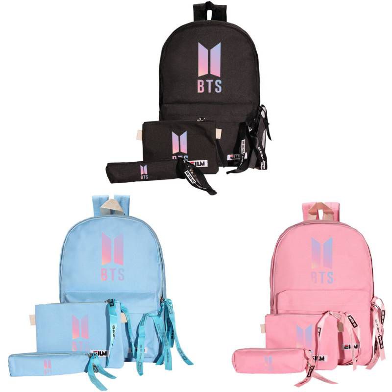 Set Ba Món Ba Món Gồm Túi Đeo Chéo + Túi Đeo Chéo + Ví Vải Oxford In Chữ Nhóm Nhạc BTS