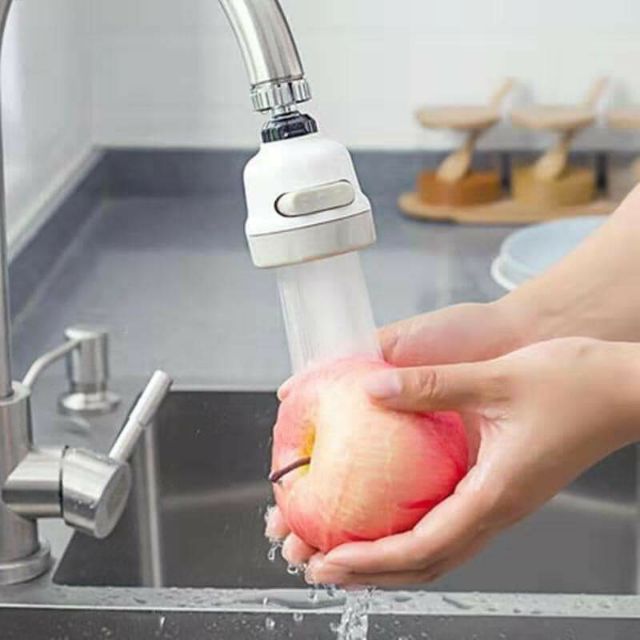 Đầu Vòi Nối Tăng Áp Xoay 360 Độ Rửa Mọi Ngóc Ngách Trong Bồn Rửa Bát Một Cách Tiện Lợi, Dễ Dàng