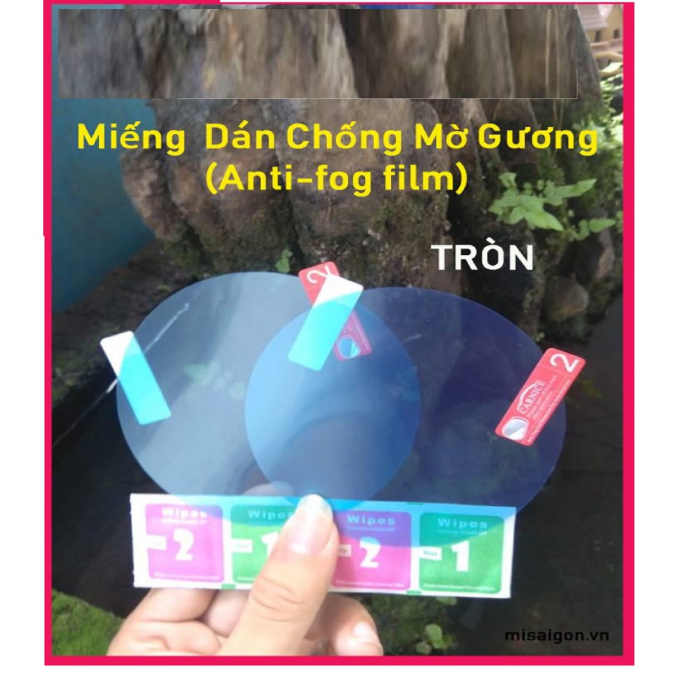 Bộ 2 miếng dán chống nước mưa, chống bụi gương xe Ô tô, xe máy.( Miếng tròn)Kích thước 80x80