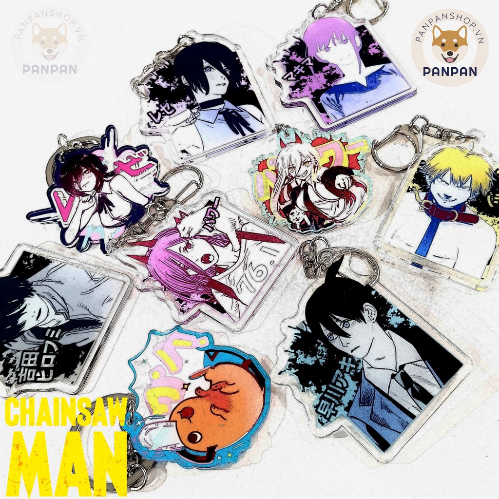 Móc khóa Anime DELUXE Chainsaw Man 7 nhân vật (6cm) Power, Denji, Reze, Makima