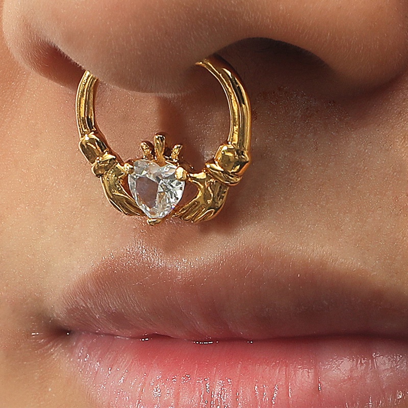 【Zhanshui】Nose Ring Fake Piercing Nose Clip Cuff Nostril Earring Body Jewelry Gifts Piercing Nose Hoops Cartilage Earrings