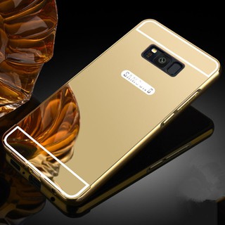 Ốp lưng Samsung Galaxy S8, S8 Plus tráng gương viền kim loại