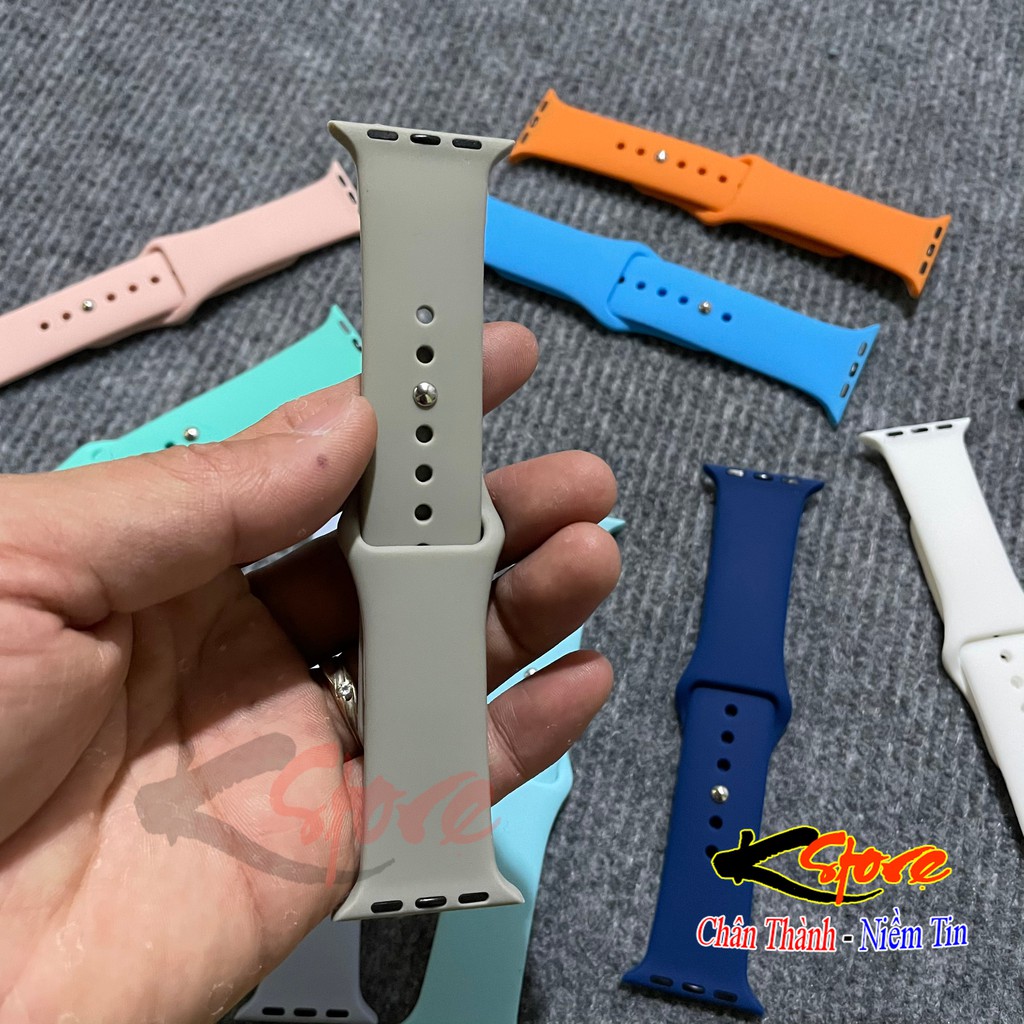 Dây đeo đồng hồ Apple Watch - Dây cao su phụ kiện Apple Watch chất liệu Silicon Series 3/4/5/6 - Size 38/40/42/44mm