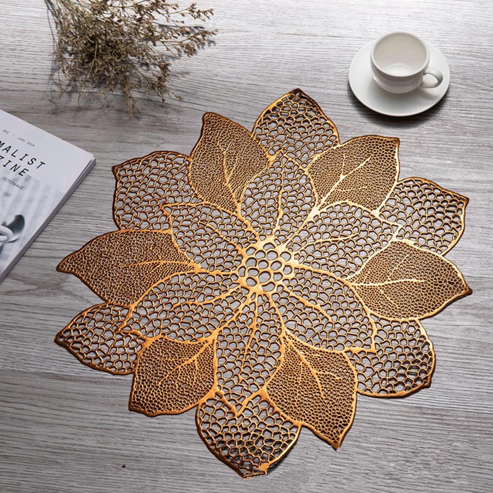 Tấm Lót Ly Cách Nhiệt Trang Trí Hình Hoa Sen Khoét Rỗng Thanh Lịch