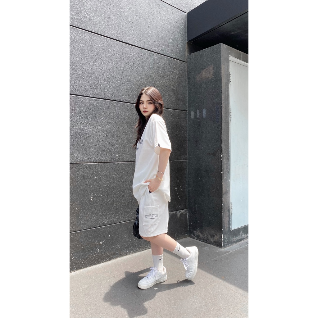 Đồ bộ local brand thun tổ ong Essentials City Cycle chất cotton form rộng nam nữ oversize unisex