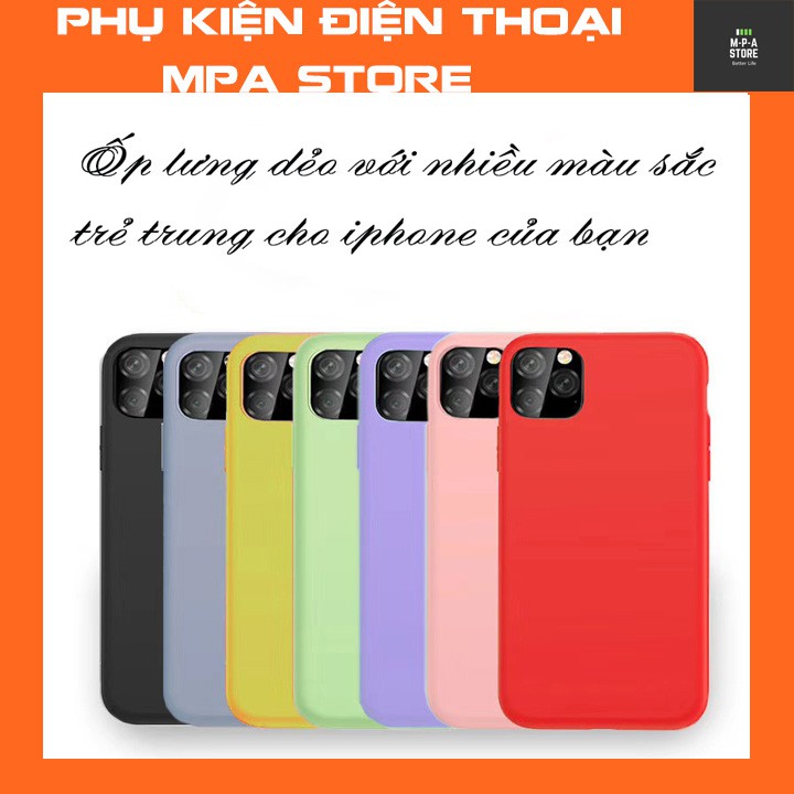 ốp lưng iphone nhựa dẻo MÀU SẮC ZIN TÁO chống va đậpip 6/6s/6plus/6splus/7/8/7plus/8plus/X/XS/XSMax/XR/11/11pro/11proMax