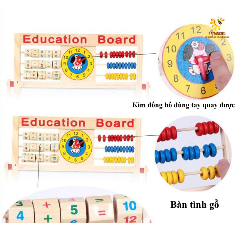 Đồ Chơi Thông Minh Bảng Học Chữ Cái Số Và Phép Tính 2 Mặt Có Nam Châm Cho Bé