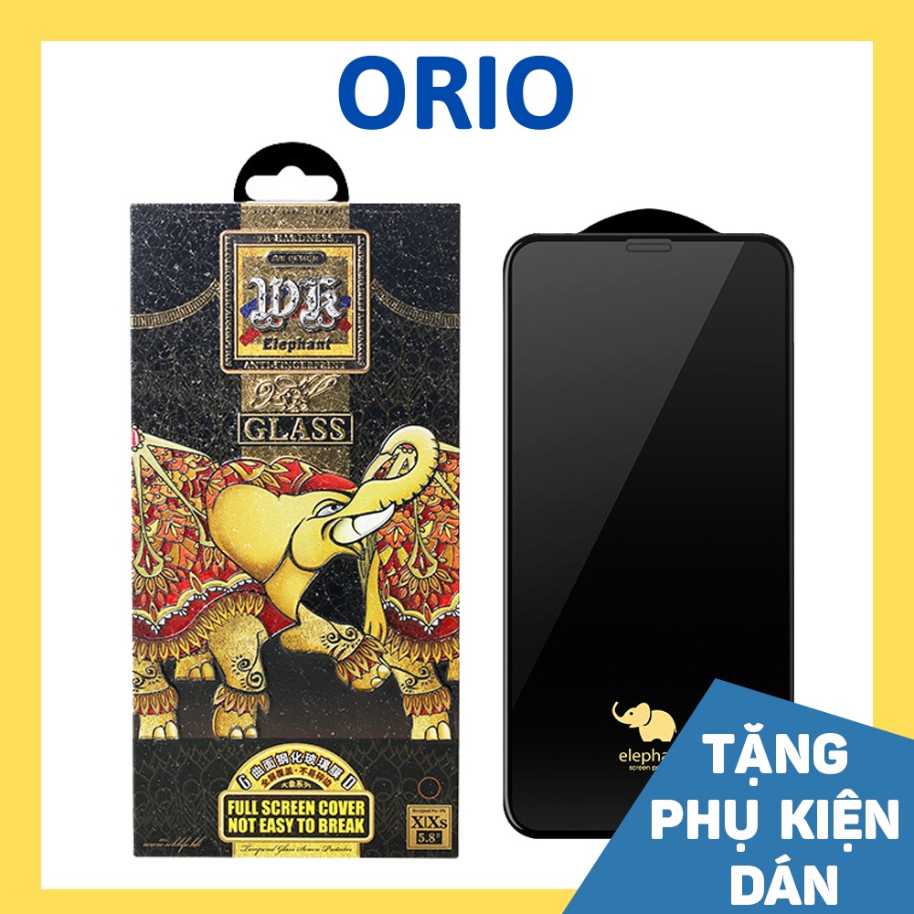 Kính cường lực iphone WK Elephant Con Voi 6/6s/6plus/6splus/7/8/7plus/8plus/x/xs/xsmax/11/12/13/14/pro/promax - ORIO