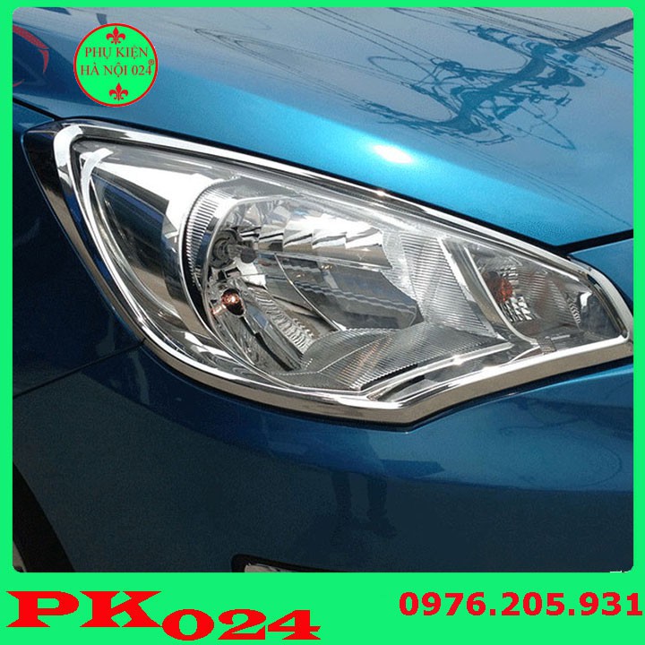 [Attrage 2015-2019] Ốp Viền Đèn Pha, Hậu Mạ Crom Cho Xe - Mitsubishi Attrage 2015-2019