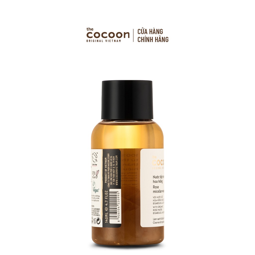 [Mã FMCGMALL -8% đơn 250K] Nước tẩy trang hoa hồng Cocoon tẩy sạch makeup & cấp ẩm 140ml | BigBuy360 - bigbuy360.vn