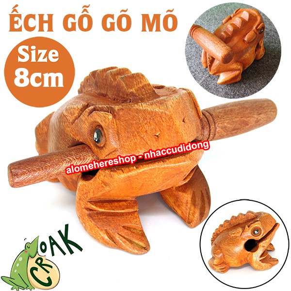 Ếch - Cóc Gỗ Gõ Mõ Tạo Tiếng Kêu Ộp Ộp Vui Tai Loại Trung 8cm