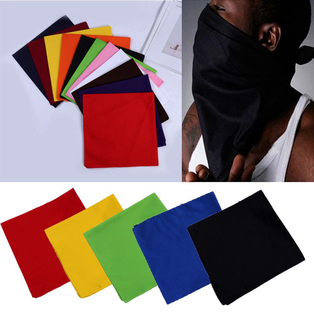 Khăn vuông choàng cổ màu trơn đa năng cho nam nữ hoạt động thể thao ngoài trời