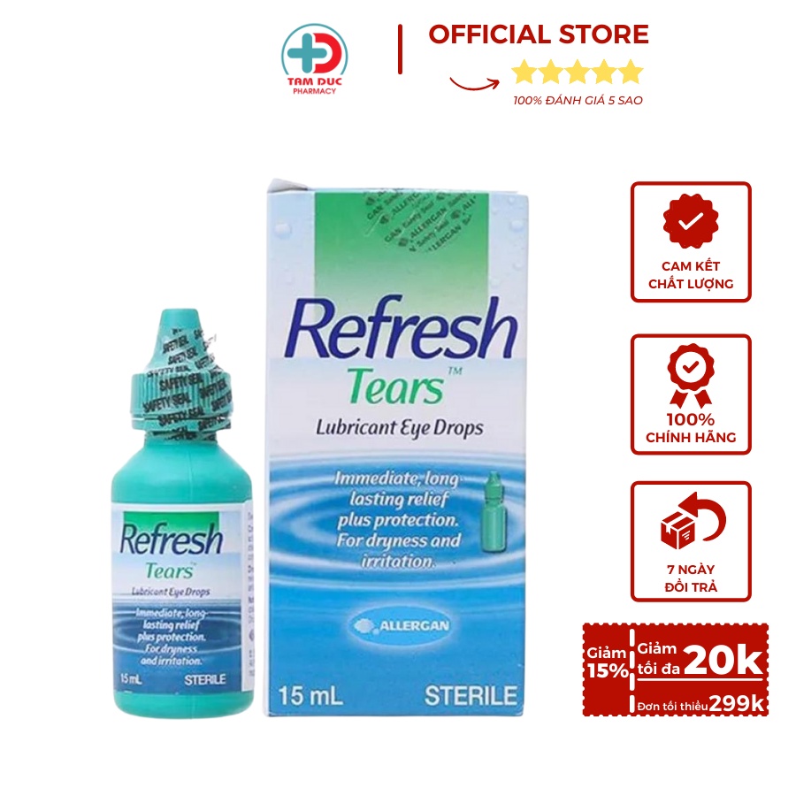 Nhỏ mắt Refresh Tear, 💊 Nước Mắt Nhân Tạo Chống Khô Mắt