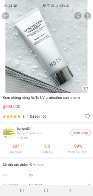 Kem chống nắng Nots protection sun UV | BigBuy360 - bigbuy360.vn