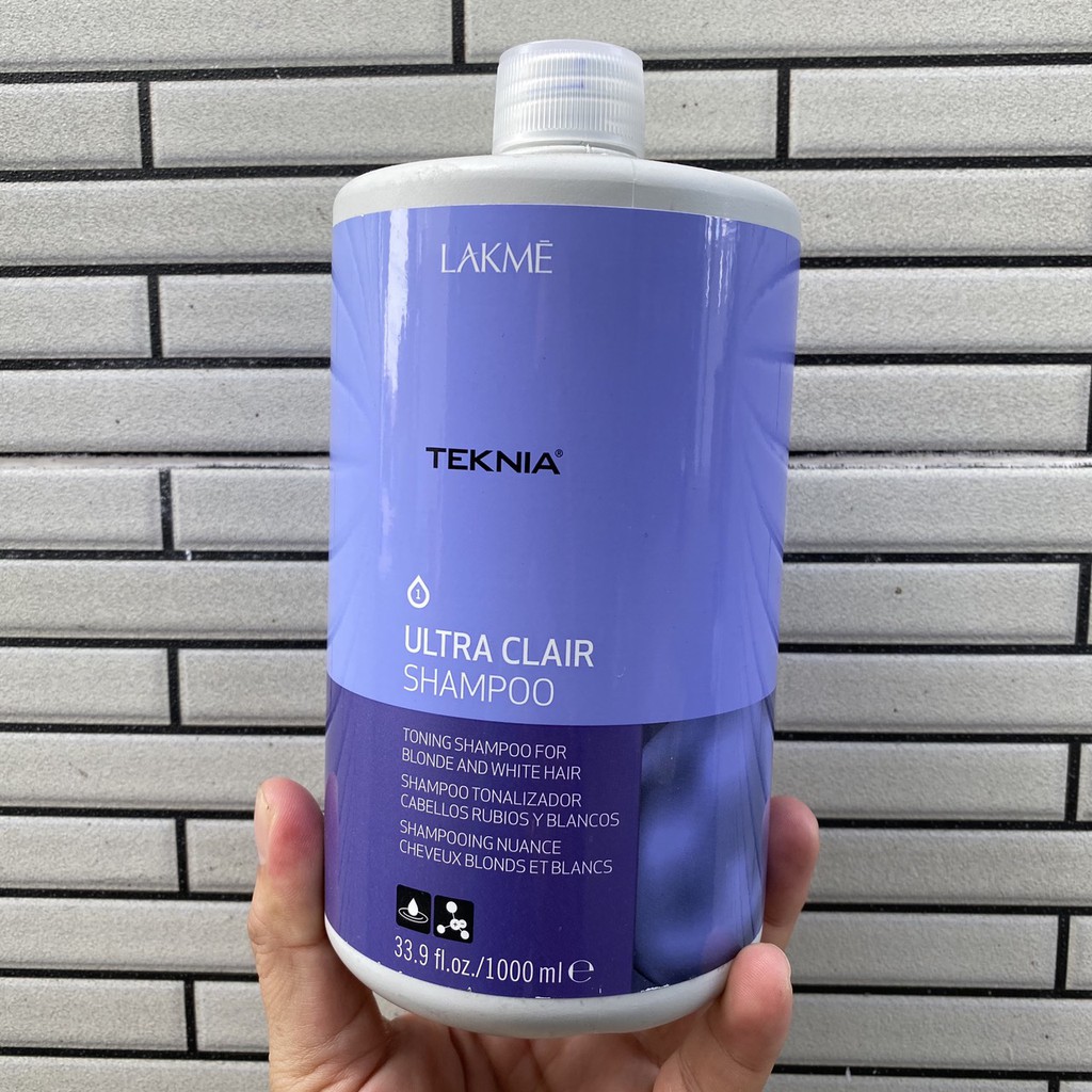 Dầu gội cho tóc rất sáng hoặc bạc Lakme Teknia Ultra Clair Shampoo 1000ml