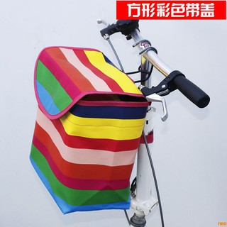 Giỏ Xe Đạp Vải Canvas Cỡ Lớn Có Nắp Đậy Tiện Dụng