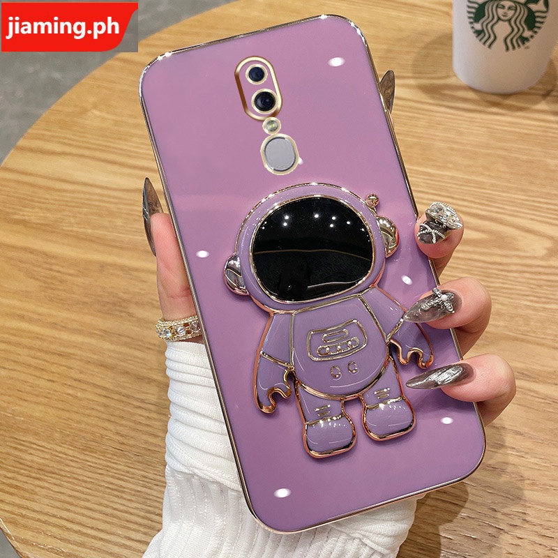 Ốp Điện Thoại Mềm Mạ Điện Hình Phi Hành Gia 3D 2 Trong 1 Có Giá Đỡ Cho OPPO F11