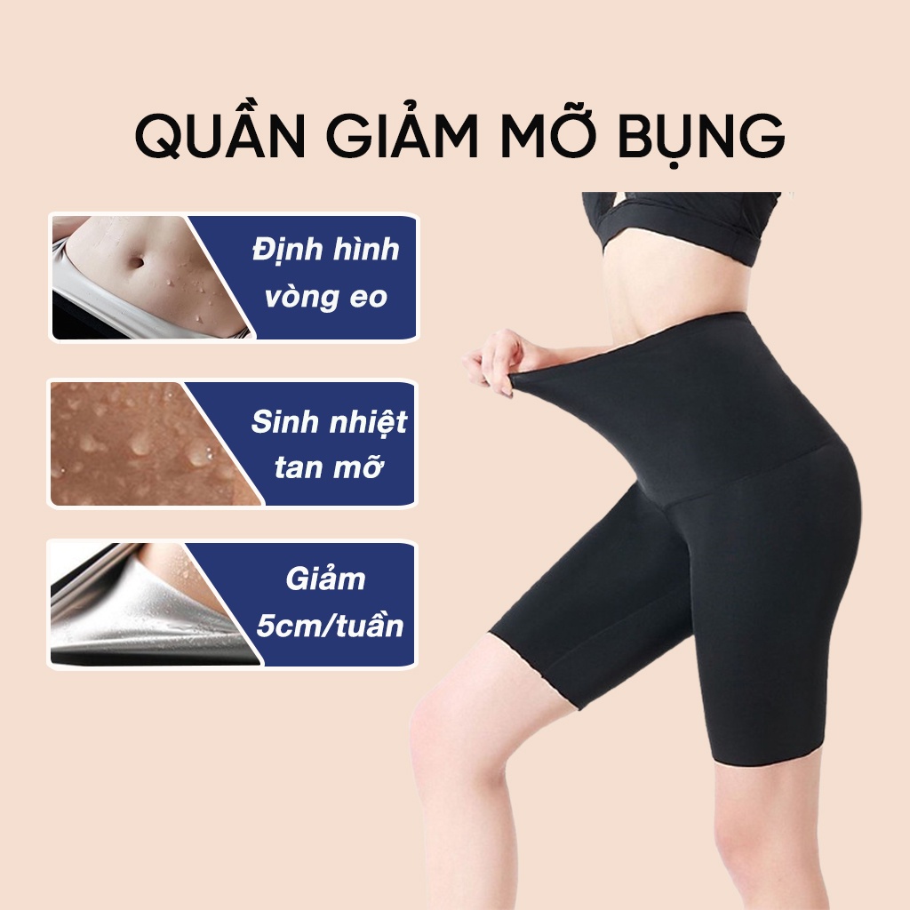 Quần giảm mỡ bụng giảm eo sinh nhiệt đổ mồ hôi, định hình vòng eo, tan mỡ bụng  cho bầu sau sinh hiệu quả