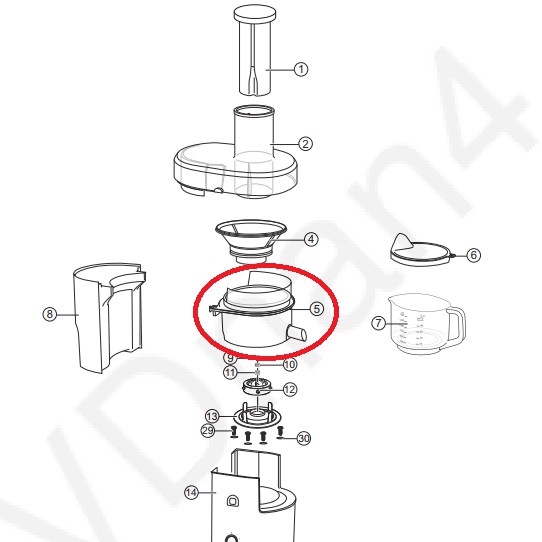 [Mã ELHA22 giảm 6% đơn 300K] Phụ kiện Khay dẫn nước máy ép Panasonic MJ-SJ01WRA