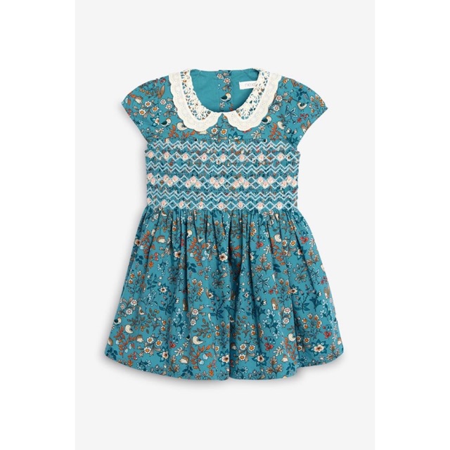 Váy smock xanh next Uk size 12/18