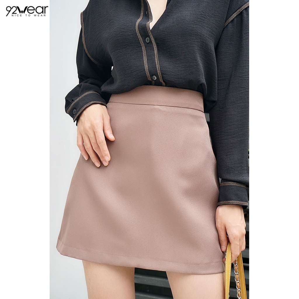 Chân váy ngắn 92WEAR dáng A cơ bản JAW0124 | BigBuy360 - bigbuy360.vn
