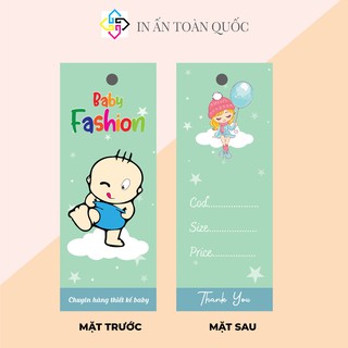 🌸 NHÃN MÁC TAG QUẦN ÁO EM BÉ giúp nâng cao thương hiệu quần áo - Giấy bìa cứng sang trọng 100 cái mẫu 17