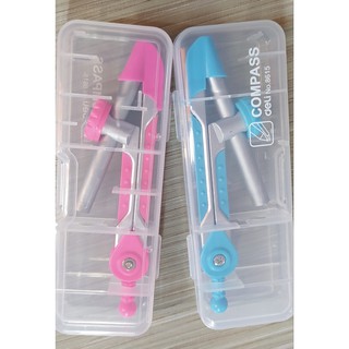 Compa chì Deli 8615 xanh, hồng(chì gỗ )