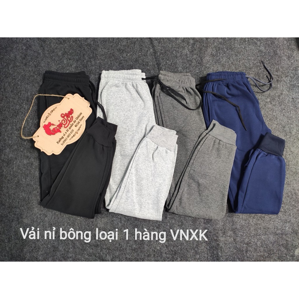 Quần Jogger ống bo thun nỉ mềm mại cho Bố Mẹ Bigsize 40-95kg