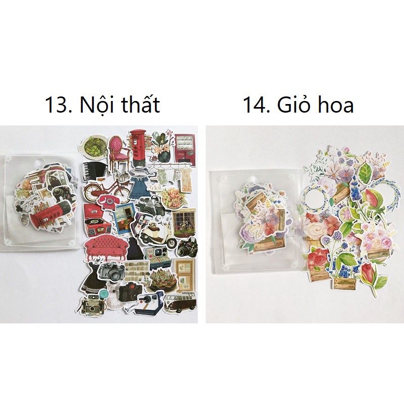 Gói 20-40 sticker giấy SG4011 Gachini