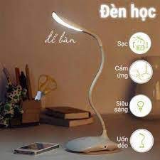 Đèn học led chống cận thị để bàn cảm ứng 3 chế độ sáng có tích điện