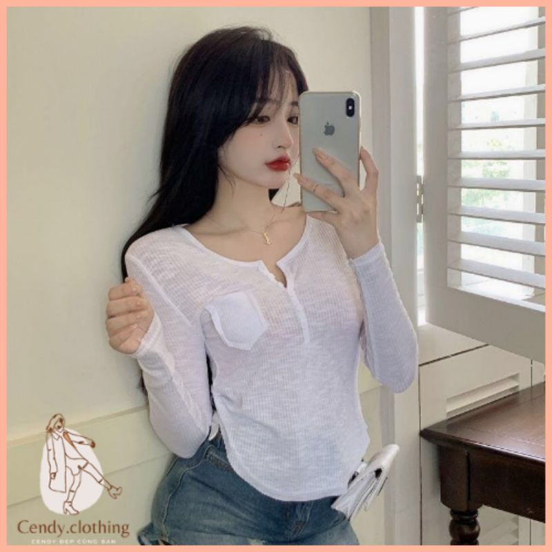 [Hàng Cao Cấp Loại 1 + ẢnhThật] - Áo Len Gân Dài Tay Đơn Giản Cendy Clothing - CD024