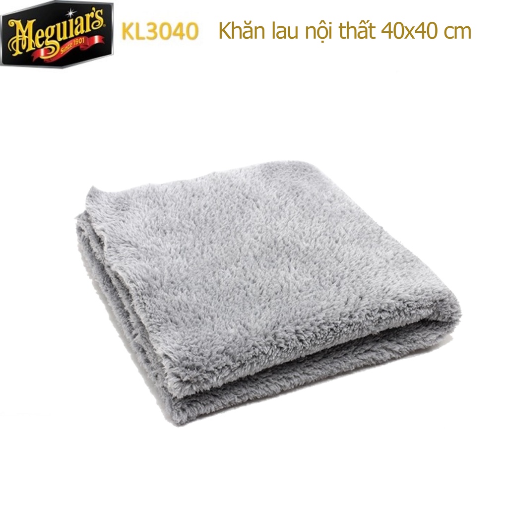 Meguiar's Khăn lau nội thất được dệt từ sợi vải microfiber, màu xám