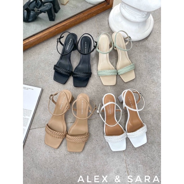 Sandal cao gót giày quai hậu hở mũi quai tết cực xinh